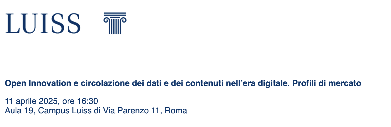 Open Innovation e circolazione dei dati e dei contenuti nell’era digitale. Profili di mercato